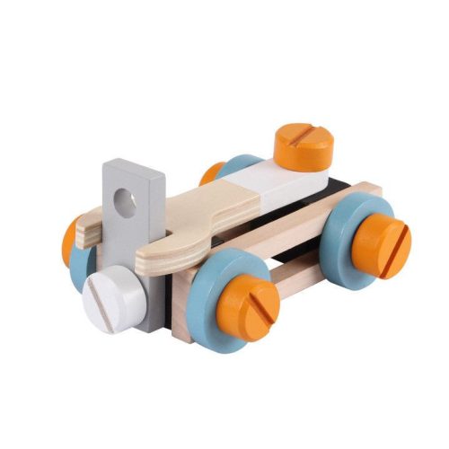 Fa mini szerszámos asztal gyerekeknek 52 darabos