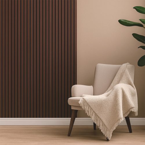 Akusztikus falpanel dió hatású 260x60x1,8 cm