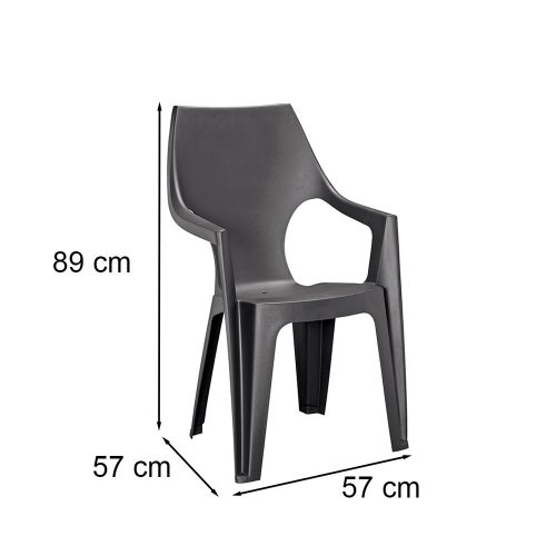Parker 6+1 kerti bútor garnitúra szett kőris-grafit
