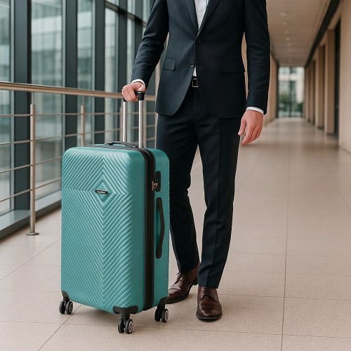 TraveLux Pro közepes bőrönd keményfedeles 68x45x25 cm