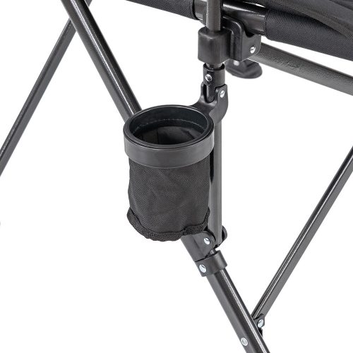 Leziter XL karfás horgász szék pohártartóval fekete