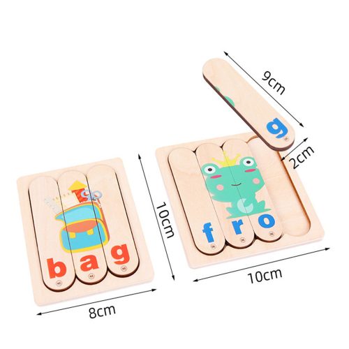 Angol tanuló puzzle oktató fajáték