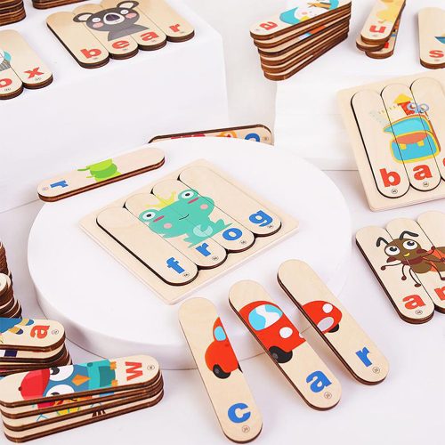 Angol tanuló puzzle oktató fajáték