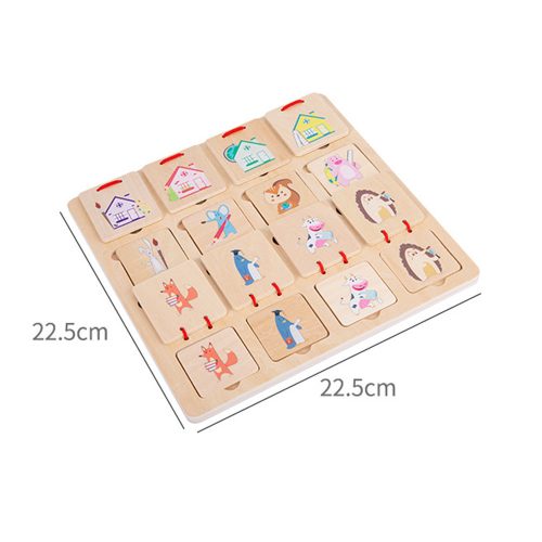 Hol bújt el, nyitogatós logikai fajáték