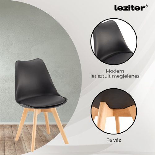 Silla étkezőszék 4 db fekete színben