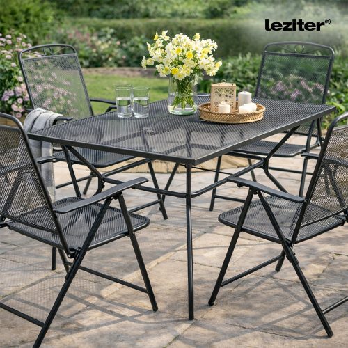Melfi fém mesh kerti asztal 150x90x75 cm