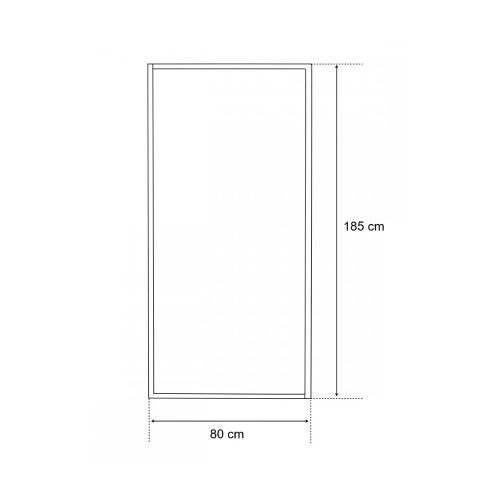Zuhanyfal 90x185 cm