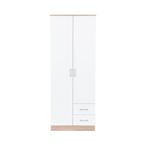 Miami gardróbszekrény 80x205 cm fehér-sonoma tölgy
