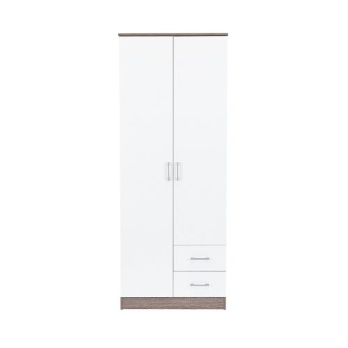 Miami gardróbszekrény 80x205 cm fehér-yorki tölgy