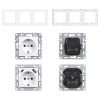 Nova III kettő dugalj USB csatlakozóval fehér kerettel