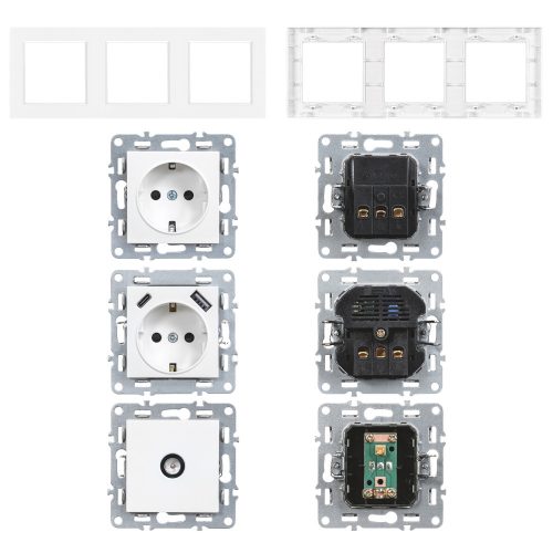 Nova dugalj, USB, TV csatlakozóval fehér kerettel
