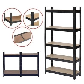 Nagy teherbírású polc 180x90x30 cm 175 kg fekete