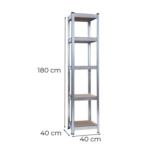 Nagy teherbírású polc 180x40x40 cm 150 kg króm