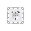Nova csatlakozóaljzat USB csatlakozóval fehér