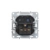 Nova csatlakozóaljzat USB csatlakozóval szürke