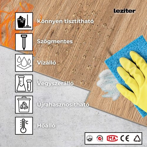 Leziter Adler tölgy Vinyl SPC fózolt padló