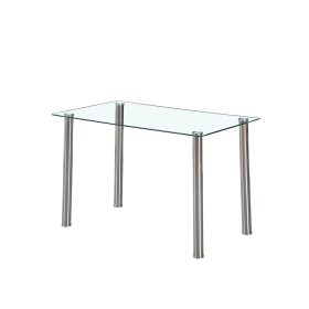 Berna 120 cm szögletes üveg étkezőasztal