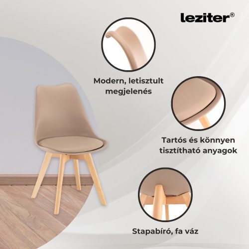 Velon 4+1 étkező garnitúra fehér-fekete