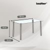 Berna 120 cm szögletes üveg étkezőasztal