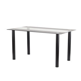 Riona 140 cm szögletes üveg étkezőasztal