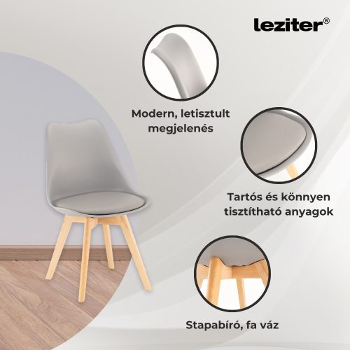 Zelma 4+1 étkező garnitúra fekete-szürke