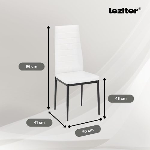 Denton 4+1 étkező garnitúra fehér-fekete