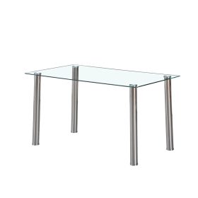 Berna 140 cm szögletes üveg étkezőasztal