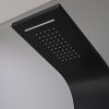 Alegro Black hidromasszázs zuhanypanel, rozsdamentes acél