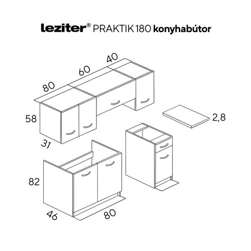 Praktik 180 konyhabútor