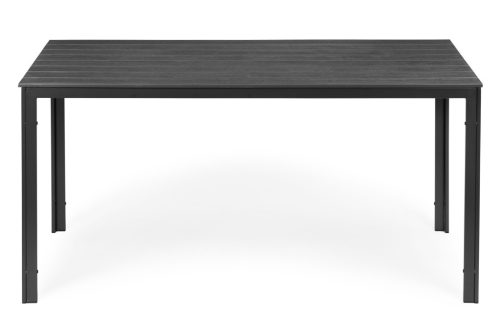 6 személyes kerti asztal 156x78 cm polywood szürke