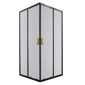   Tiara Square Gold 90x90 cm szögletes zuhanykabin zuhanytálca nélkül