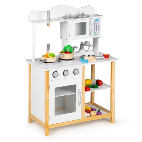 Fa gyerekkonyha sütővel fehér