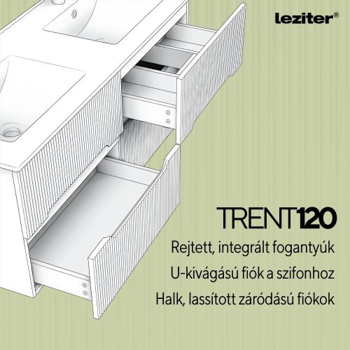 Trent 120 alsó szekrény mosdóval