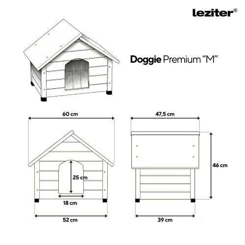 Doggie Premium hőszigetelt kutyaház "M"
