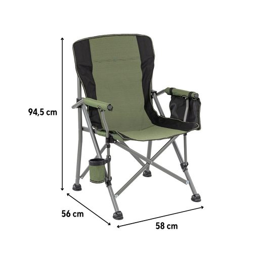 Leziter Comfort karfás horgász szék pohártartóval zöld