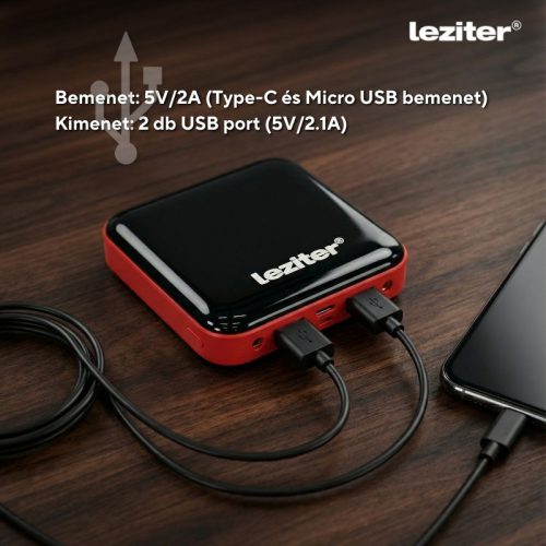 Powerbank 10000 mAH 2A 10W piros